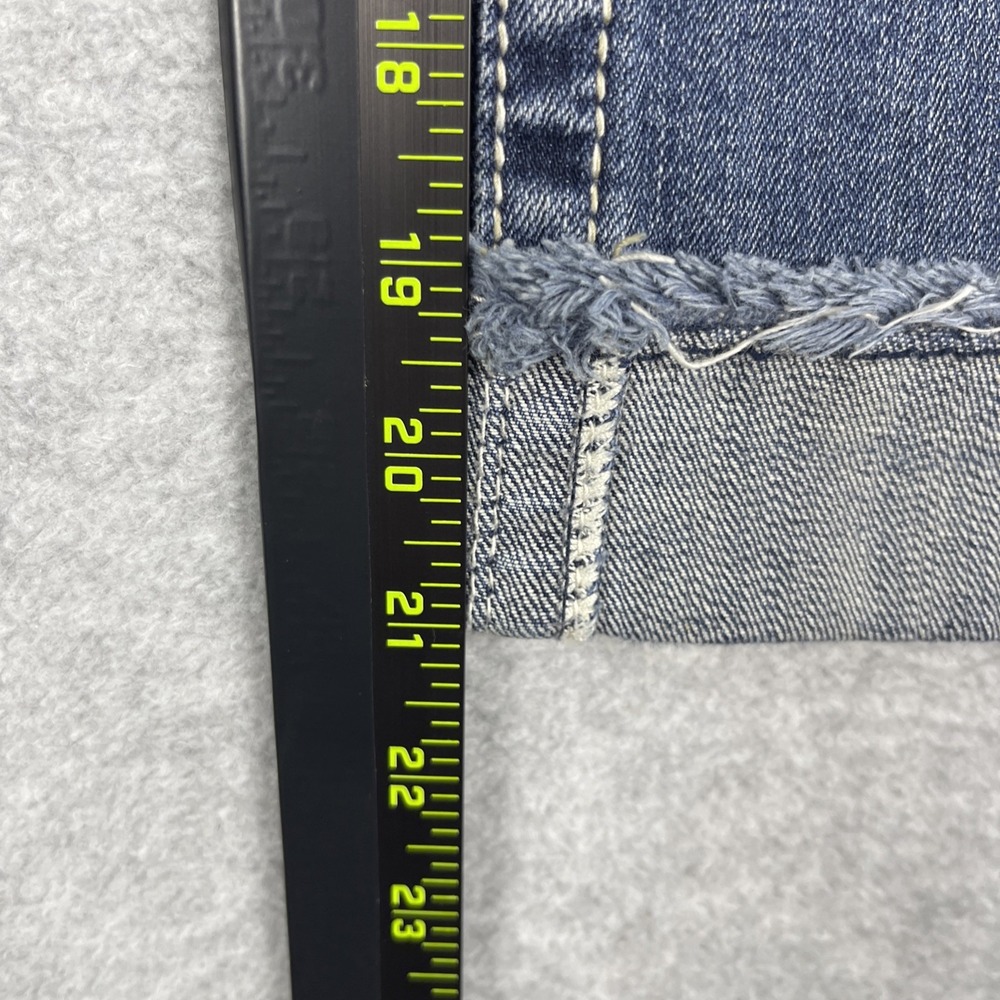 Miss Me Embellished Cropped Straight Leg Jeans Womens 25 Medium Wash Rhinestone - Picture 8 of 15